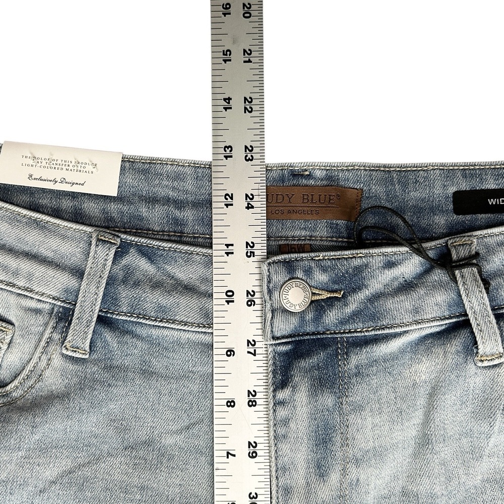 JUDY BLUE Jeans sz 16W Coconut Sugar Straight Leg Release Hem Mid Rise Denim NWT - Picture 4 of 9
